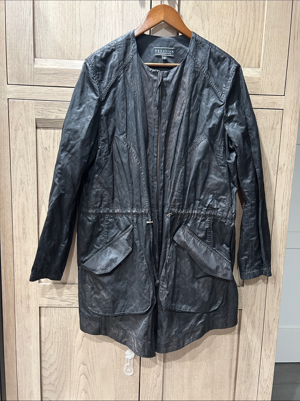 Peruvian Connection Charcoal-Black-Black Utility Jacket